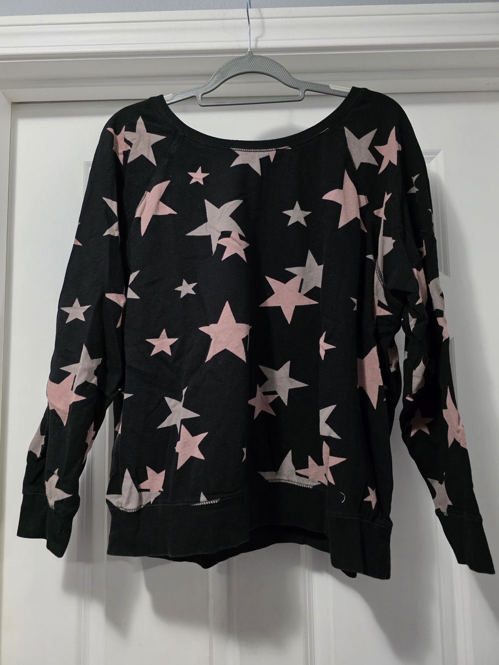torrid Black Sweatshirt with Pink Star Print